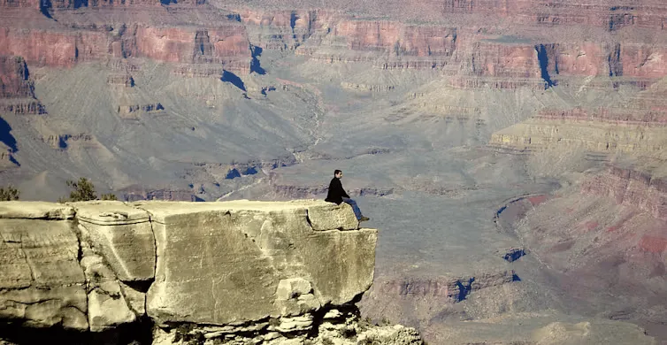 O Grand Canyon, no Parque Nacional do Arizona, é um relógio geológico que mostra a lenta passagem do tempo. Wikimedia commons