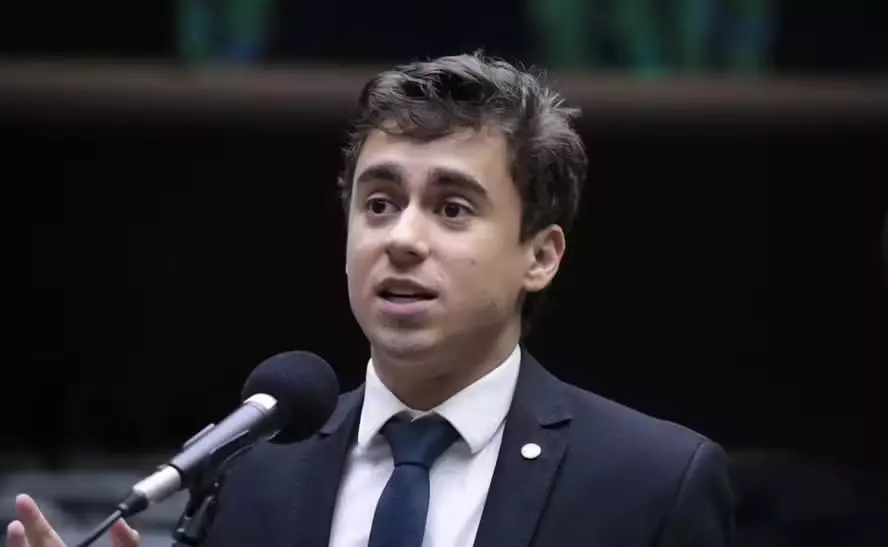 deputado federal Nikolas Ferreira (PL-MG): ele é contra o fim da escala 6×1. Foto: reprodução