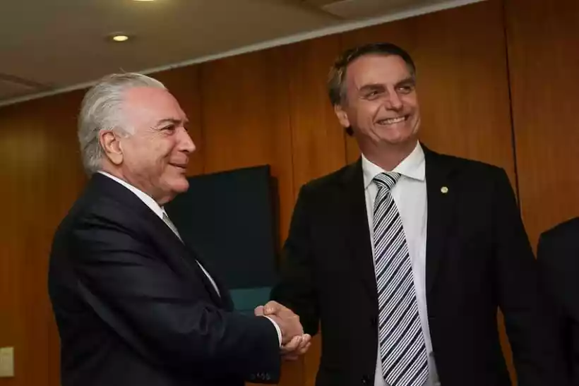 Michel Temer e Jair Bolsonaro