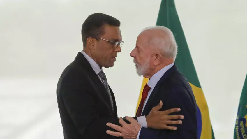 O deputado Otoni de Paula em encontro com Lula. Foto: reprodução