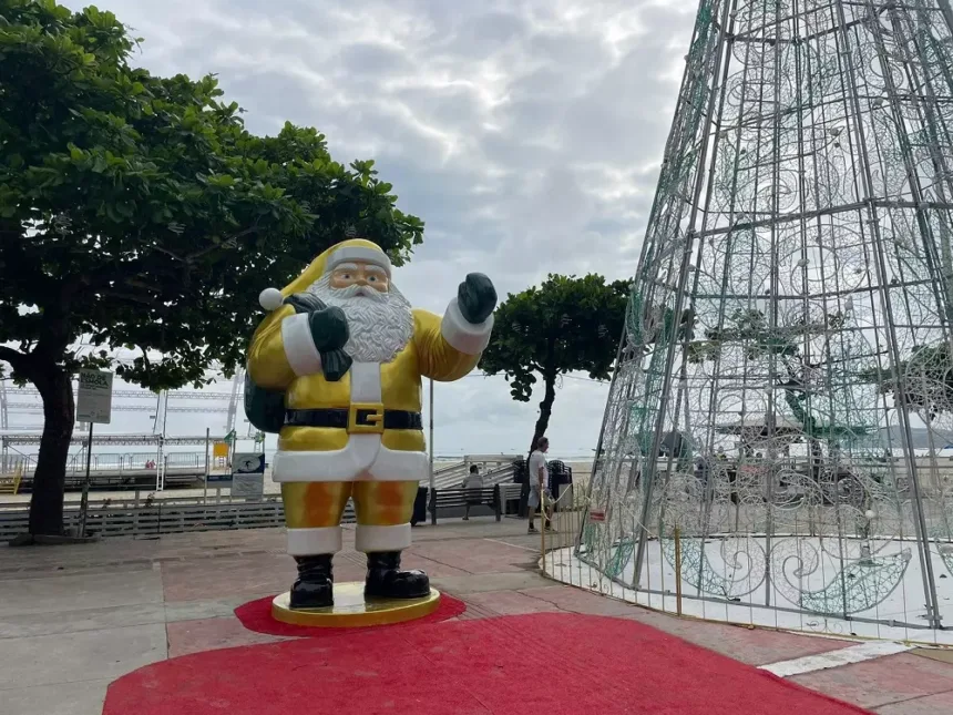 Papai Noel em Balnerário Camboriú: “Patriota”. Foto: reprodução