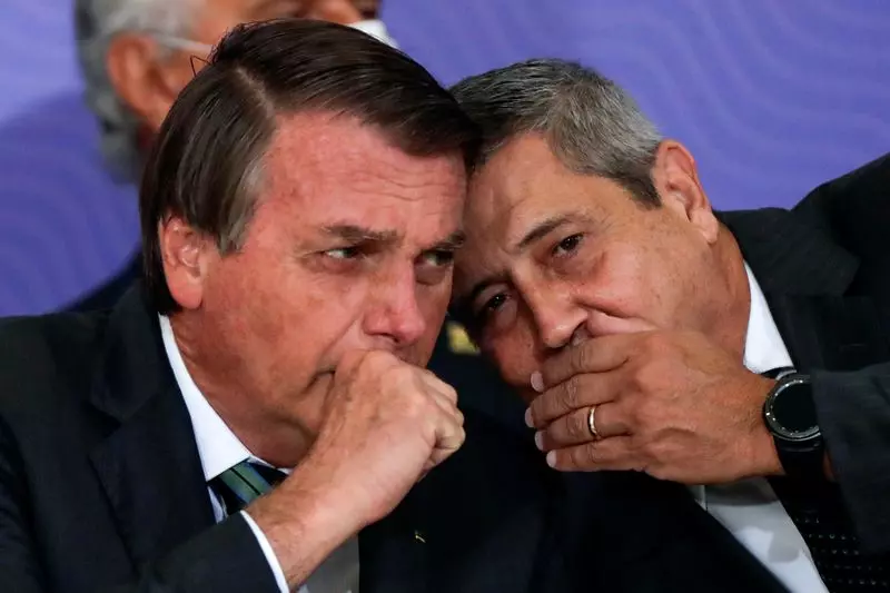 Jair Bolsonaro e o general Walter Braga Netto. Foto: reprodução