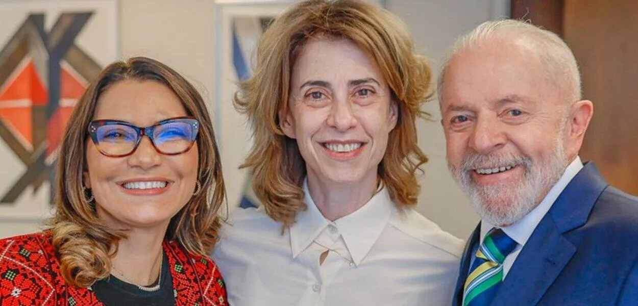 Janja, Fernanda Torres e Lula. Foto: Ricardo Stuckert / PR