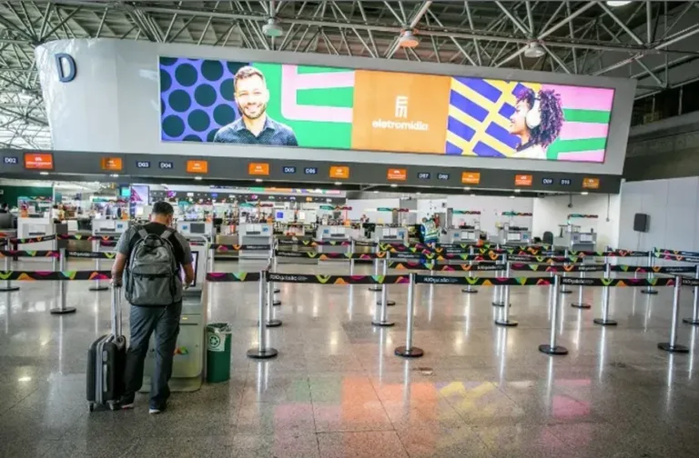 Parte interna do Aeroporto Internacional do Galeão. Foto: reprodução