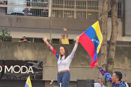 Caracas/Venezuela - 09/01/2025 - Líder da oposição Maria Corina Machado faz discurso na Venezuela é detida e depois grava video dizendo que está livre. Foto: RS/Fotos Públicas