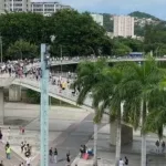 A rampa da Radial Oeste é um dos pontos mais vulneráveis, apontam os estudante, devido à falta de iluminação e policiamento — Foto: Divulgação