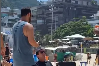 uardo Paes em ação nas praias do Rio, usando heavy metal para reforçar as regras.