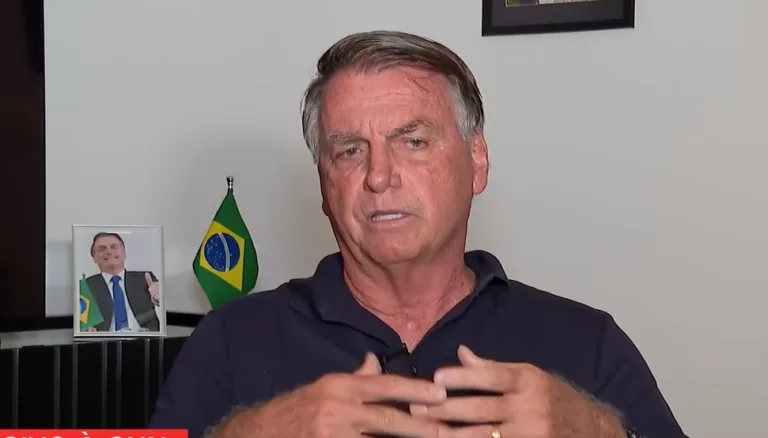 O ex-presidente Jair Bolsonaro em entrevista à CNN Brasil. Foto: reprodução