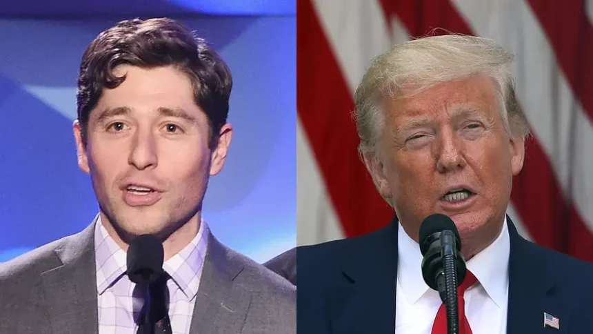 O prefeito de Minneapolis, Jacob Frey, e Donald Trump