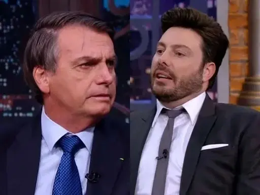 Jair Bolsonaro e Danilo Gentili: humorista atacou o ex-presidente nas redes sociais – Foto: Reprodução