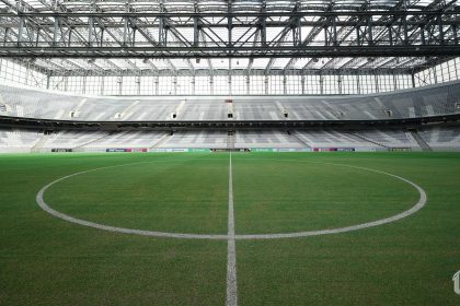 Gramado sintético da Ligga Arena. Foto: José Tramontin/athletico.com.br