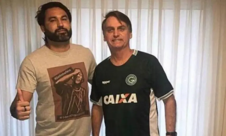 Léo Índio e seu tio, Jair Bolsonaro. Foto: Reprodução