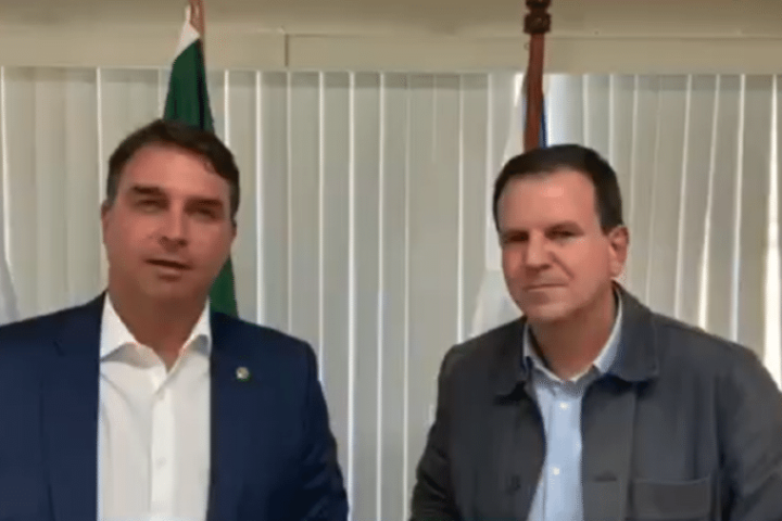 Flávio Bolsonaro e Eduardo Paes - Foto: Reprodução / Facebook