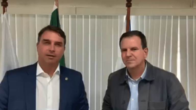 Flávio Bolsonaro e Eduardo Paes - Foto: Reprodução / Facebook