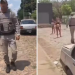 Mulher grávida de oito meses é agredida com cassetete por PM durante abordagem em São Leopoldo. Brigada Militar investiga o caso.