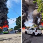 Tiroteio, barricadas e ônibus incendiados são registrados na comunidade Grão Pará. Foto: Reprodução/Redes Sociais