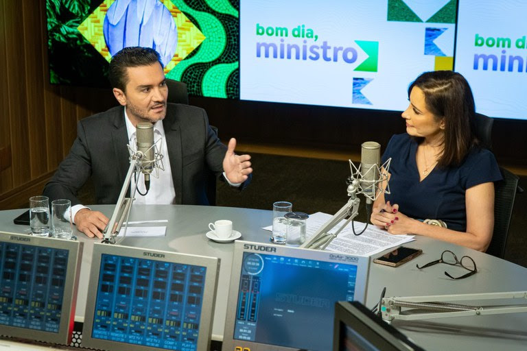 Celso Sabino durante entrevista no programa Bom Dia, Ministro desta quarta-feira, 26 de fevereiro - Foto: Diego Campos/Secom-PR