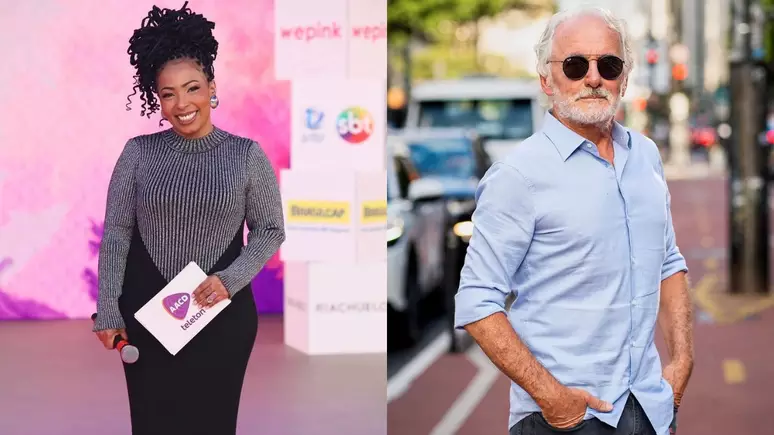 Juliana Oliveira, comediante e ex-assistente de palco do “The Noite”, e o apresentador Otávio Mesquita. Foto: Reprodução