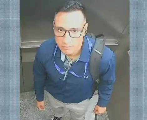 Câmeras registram criminoso furtando notebooks no Rio de Janeiro.