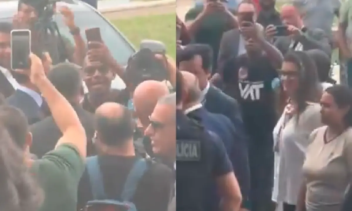 Homem xinga Bolsonaro, que agora é réu da Justiça. Foto: reprodução