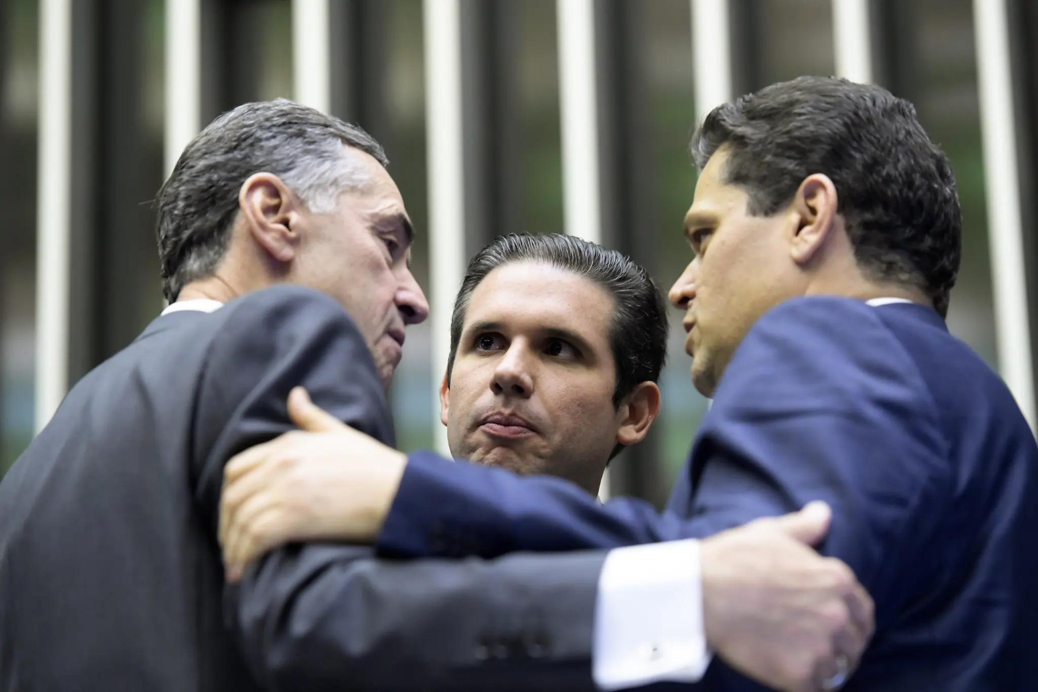 Os presidentes do STF (Barroso), Câmara dos Deputados (Hugo Motta) e Senado (Davi Alcolumbre). Foto: Saulo Cruz/Agência Senado