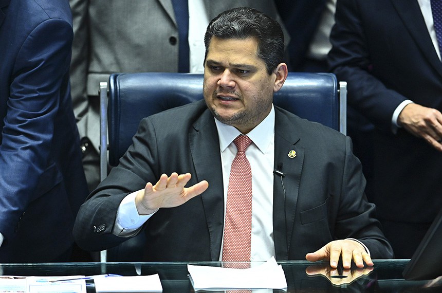 O presidente do Senado, Davi Alcolumbre, comandou a sessão Andressa Anholete/Agência Senado