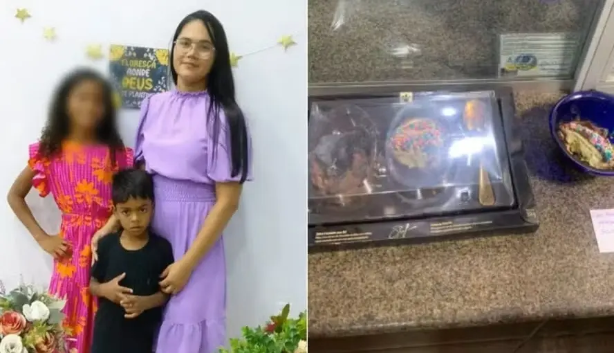Família que recebeu ovo de Páscoa envenenado ao lado do doce. Foto: Reprodução/Globonews