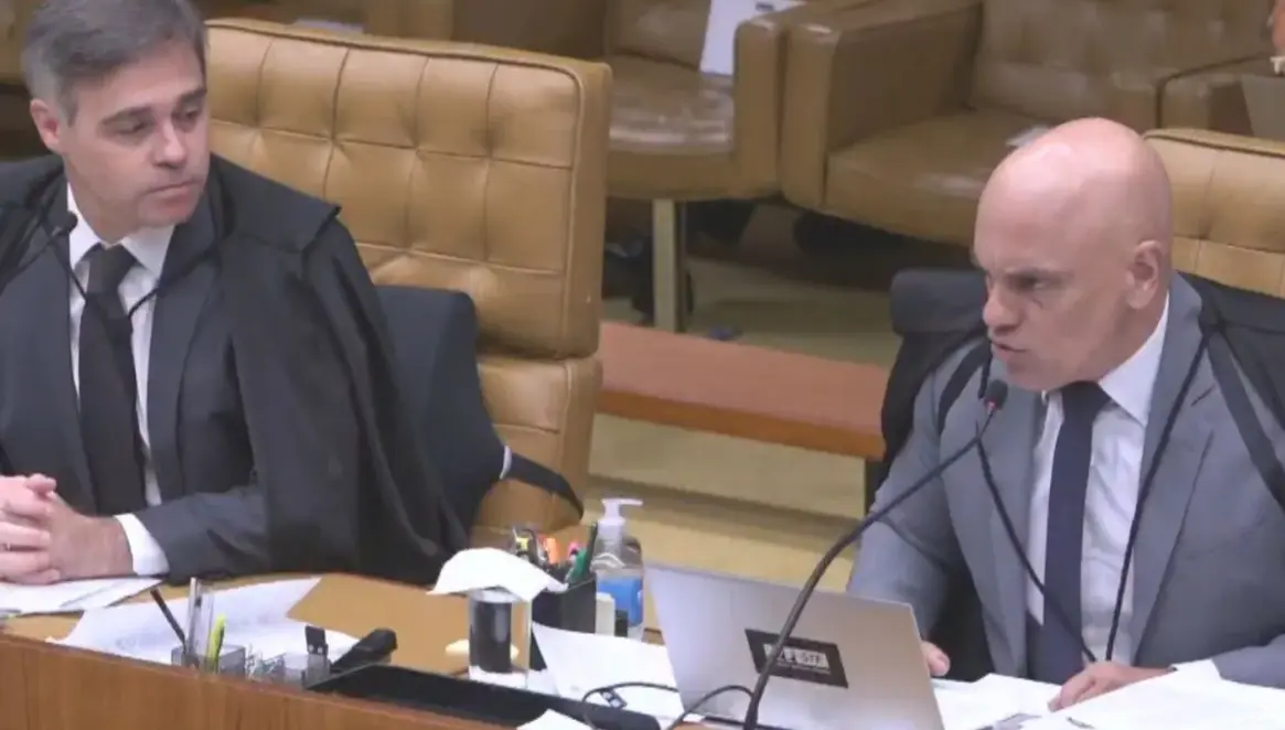 André Mendonça e Alexandre de Moraes têm embate durante sessão no STF. Foto: Divulgação