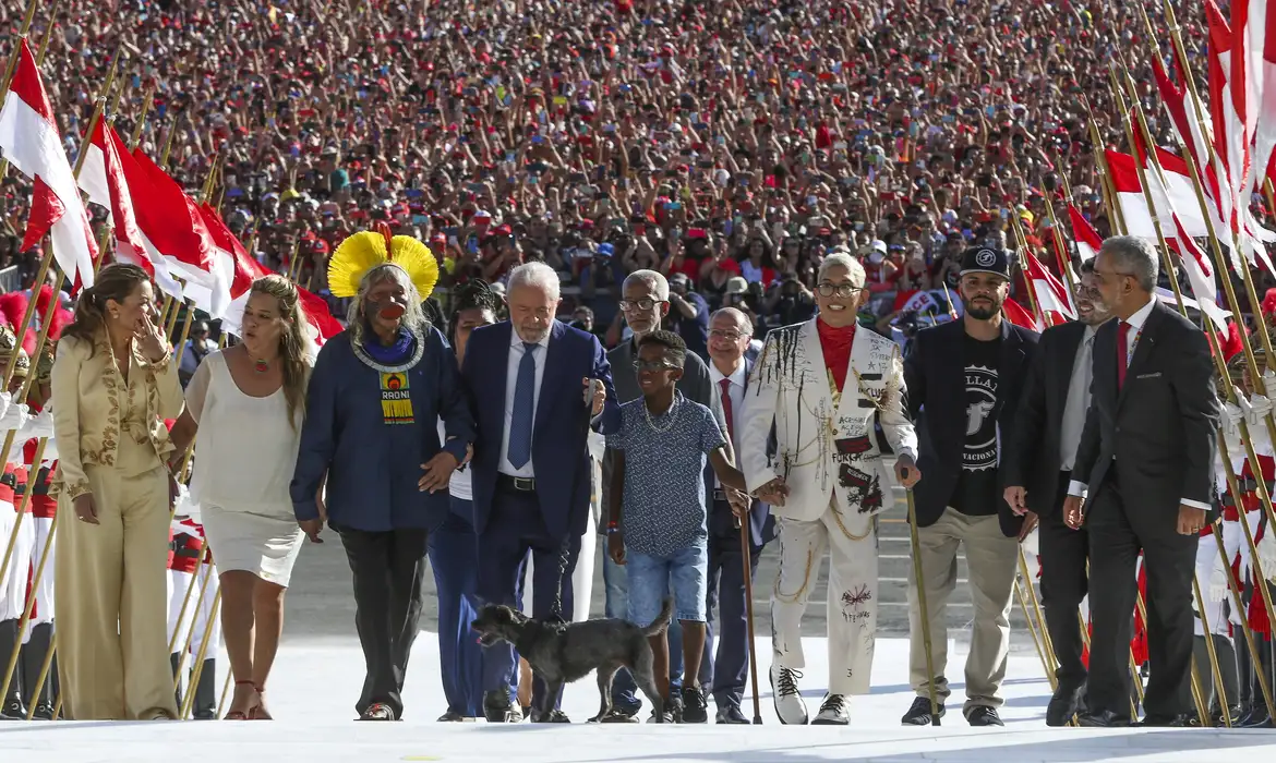 O presidente Lula durante a posse presidencial, em 1º de janeiro de 2023. Foto: Tânia Rego/Agência Brasil