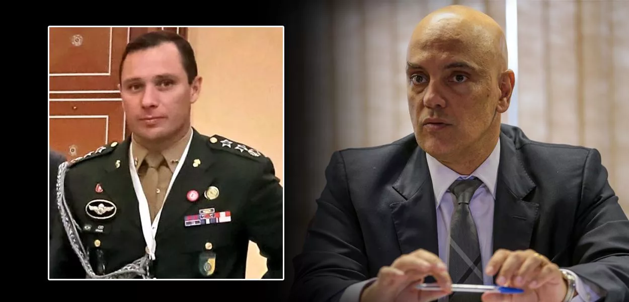 Mauro Cid (à esq.) e Alexandre de Moraes (Foto: Reprodução | ABR)