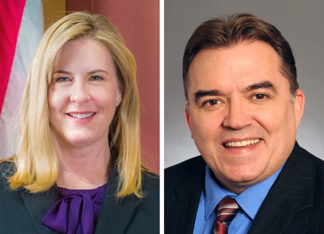A deputada estadual Melissa Hortman e o senador estadual John Hoffman. Foto: Reprodução