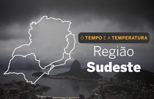 PREVISÃO DO TEMPO: Sudeste varia entre poucas e muitas nuvens, nesta terça-feira (10)