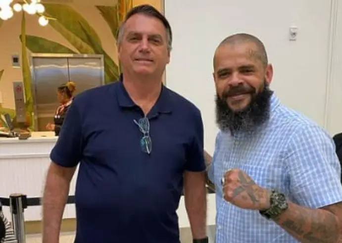 O ex-presidente Jair Bolsonaro (PL) e o pastor extremista Anderson Silva. Foto: Reprodução