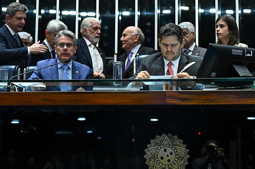 De iniciativa de Alessandro Vieira, requerimento de criação da CPI foi lido em plenário por Davi Alcolumbre Jefferson Rudy/Agência Senado