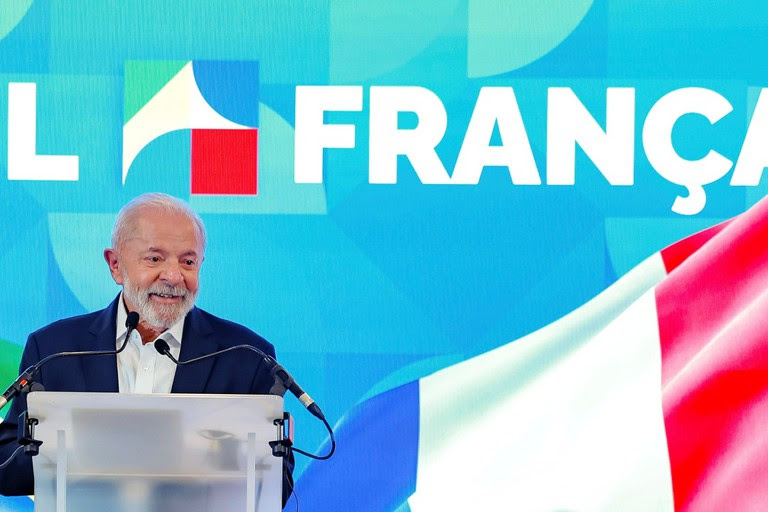 O presidente Lula durante coletiva de imprensa: 'A política comercial é uma via de duas mãos. A gente vende, a gente compra'. Foto: Ricardo Stuckert / PR
