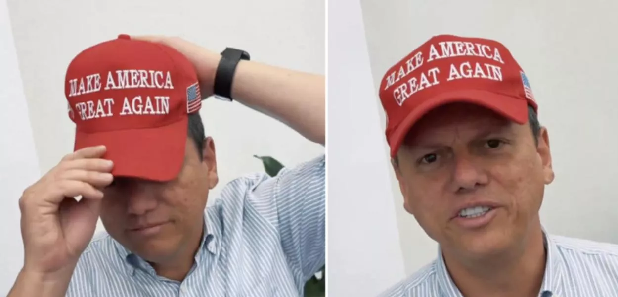 Governador de São Paulo, Tarcísio de Freitas, apoia agressão de Donald Trump ao Judiciário brasileiro (Foto: Reprodução )