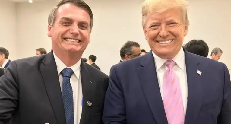 Jair Bolsonaro, ex-presidente do Brasil, e Donald Trump, presidente dos EUA – Foto: Jair Bolsonaro