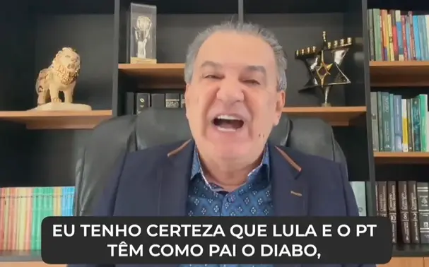Silas Malafaia em vídeo contra Lula. Foto: reprodução