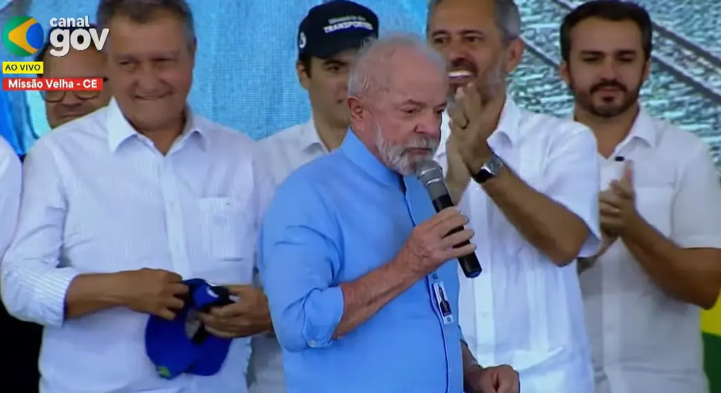 Lula durante discurso nesta sexta-feira. Foto: reprodução