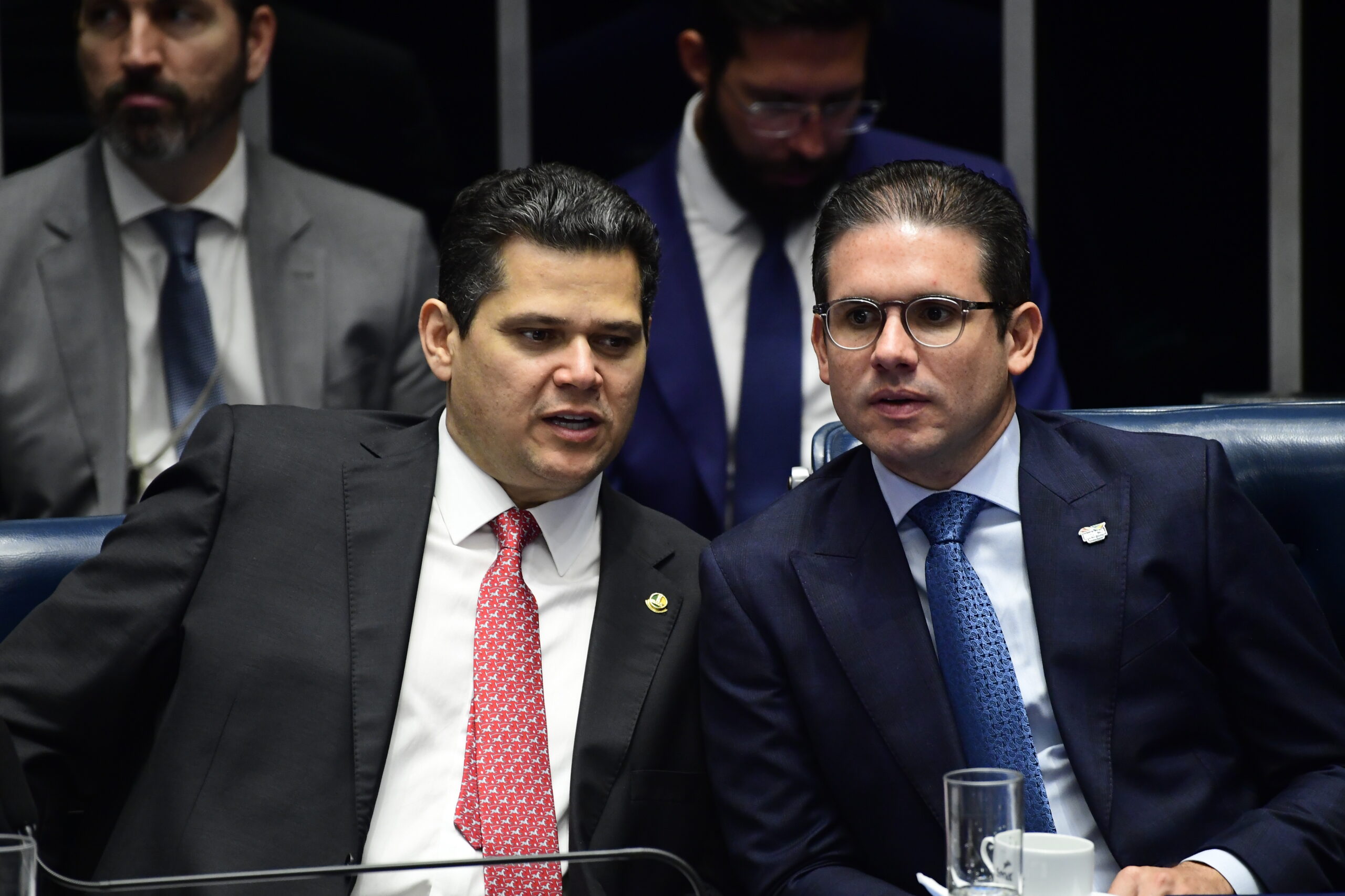 Davi Alcolumbre e Hugo Motta - Foto: Agência Senado