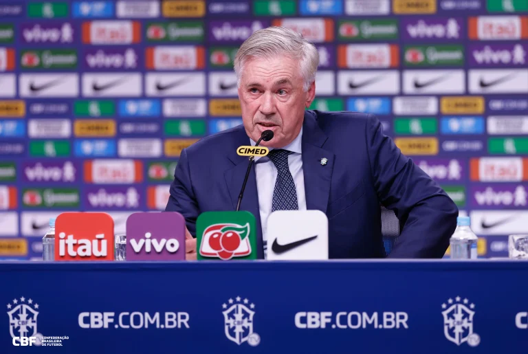 O técnico Carlo Ancelotti anunciou os convocados para as duas últimas partidas das Eliminatórias Rafael Ribeiro / CBF
