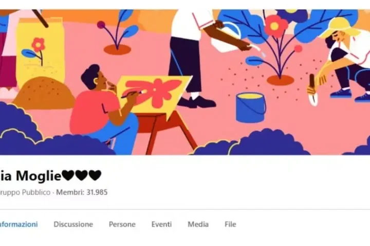 Grupo ‘Mia Moglie’ no Facebook. Foto: Reprodução