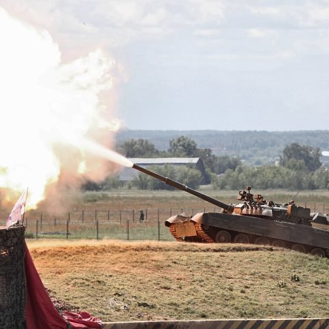 Tanque russo em ação