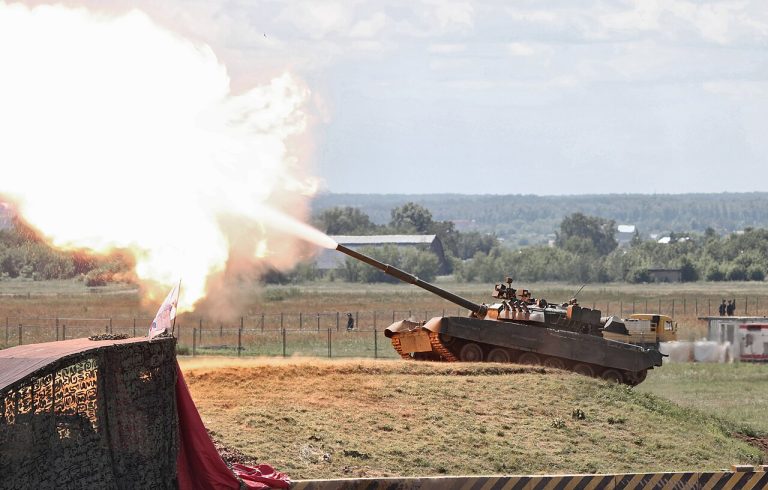 Tanque russo em ação