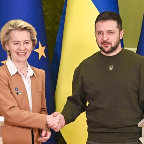 Ursula Von der Leyen e Volodymyr Zelenskyy