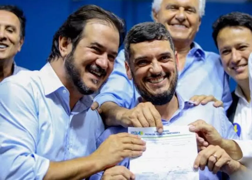 O presidente do União, Antonio Rueda, no dia da filiação do presidente da Assembleia, Rodrigo Bacellar - Foto: Reprodução das redes sociais