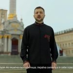 Zelensky durante pronunciamento oficial pelo dia da Independência da Ucrânia • Foto: Imprensa presidencial da Ucrânia