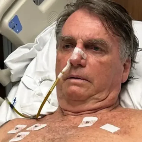 Bolsonaro durante internação no DF Star. Foto: reprodução