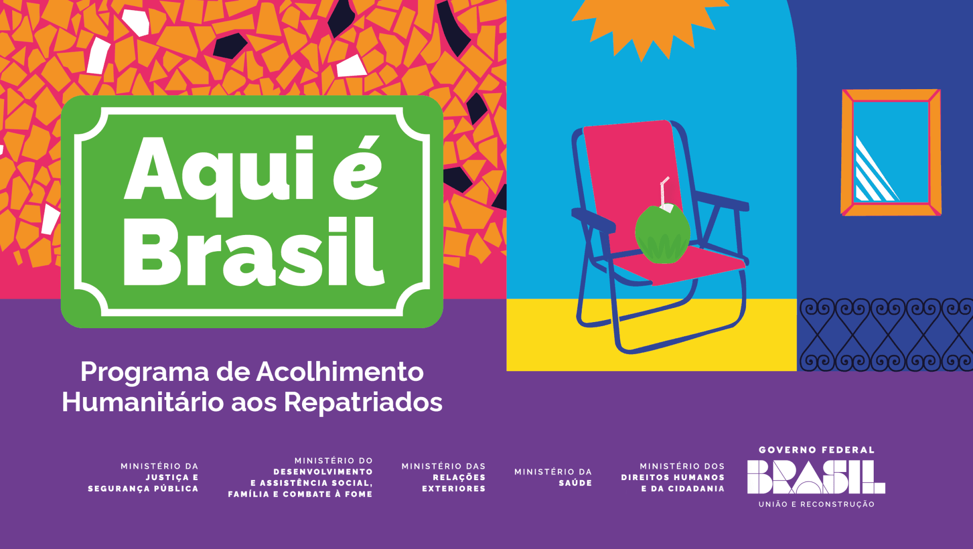 Programa garante acolhimento estruturado, proteção e promoção da autonomia dos repatriados. Arte: MDHC