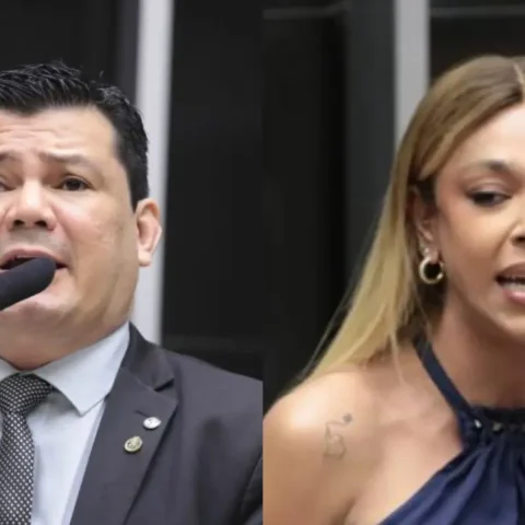 Os deputados Gilvan da Federal (PL-ES) e Erika Hilton (PSOL-SP) – Reprodução